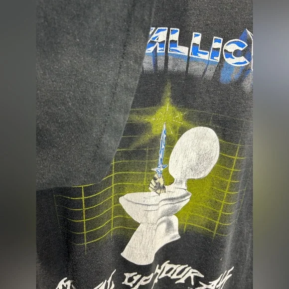 Vintage 1987 Metallica Metal up your a$$ glow in the dark tee shirt